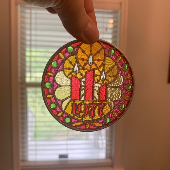 TIFFANY 1977 Hallmark Holiday HIghlights Acrylic Ornament QX313-5 Original Box - Picture 3 of 7